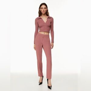 New Aritzia Babaton Conan Mid Rise Pink Pants